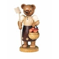 thumbnail image 1 of Bear, female, gardener, height 10 cm / 4 inch, original Erzgebirge by Müller Seiffen, 1 of 1