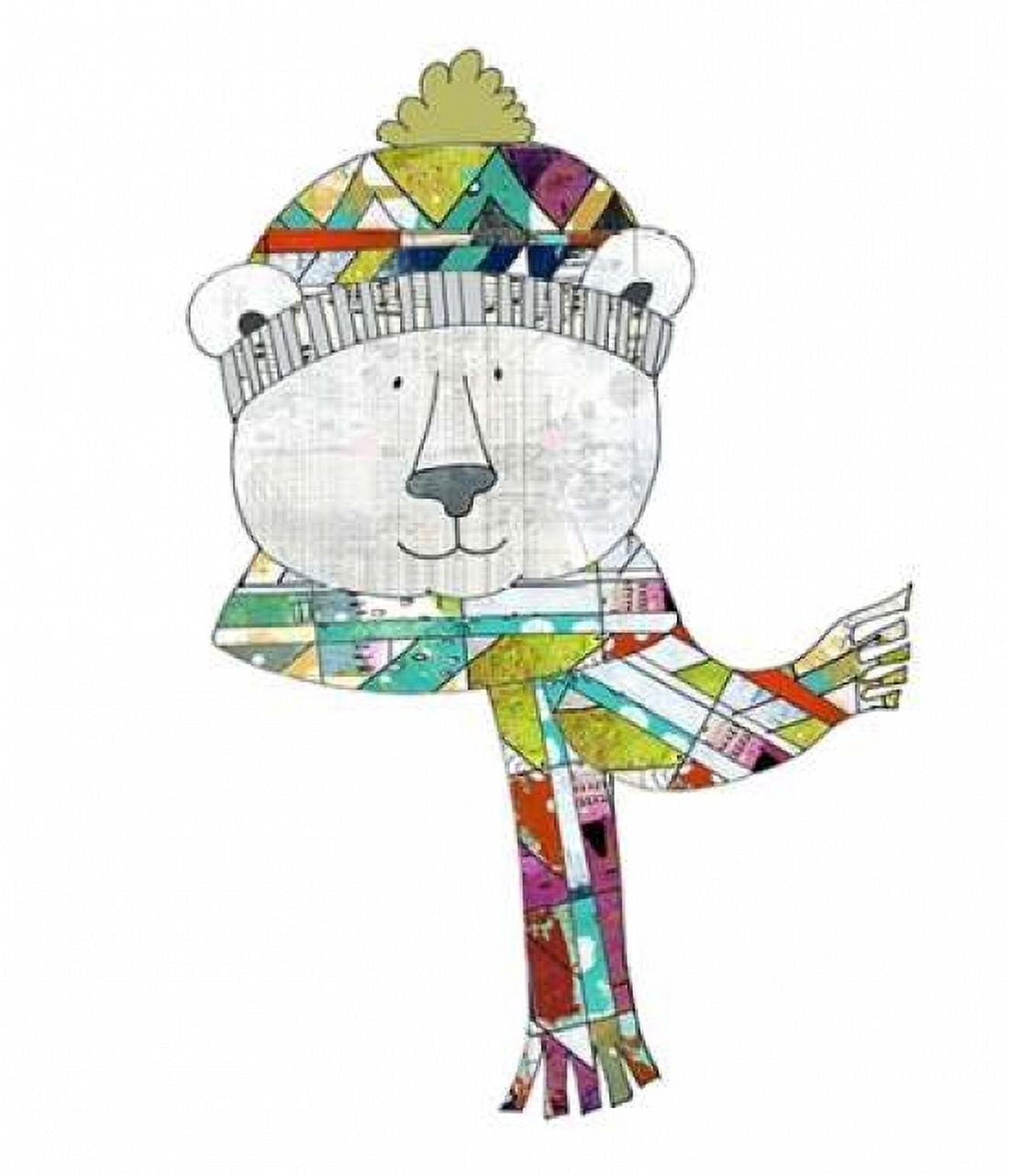 Bear in a Hat and Scarf Canvas Art - Sarah Ogren (24 x 24)