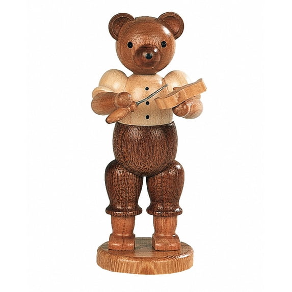 Bear, male, carver, height 10 cm / 4 inch, original Erzgebirge by Müller Seiffen