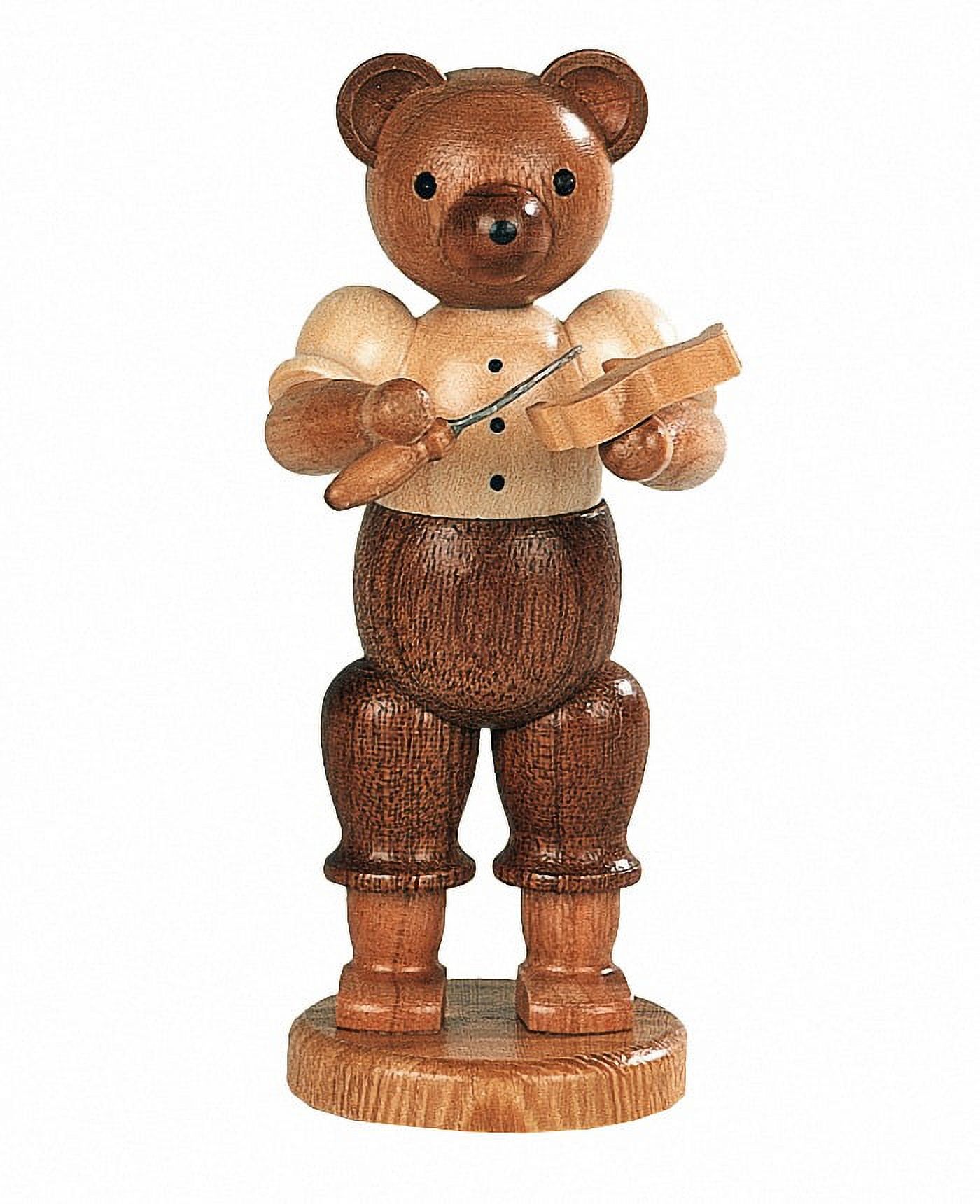 Müller Seiffen Uomo Fumante Babbo Natale - 20 Cm - Fatto A Mano In Germania - Originale Dei Monti Metalliferi