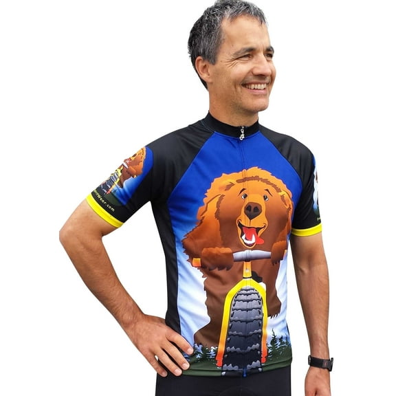 Free Spirit Bike Jerseys Bear on Bike Jersey - Wordless