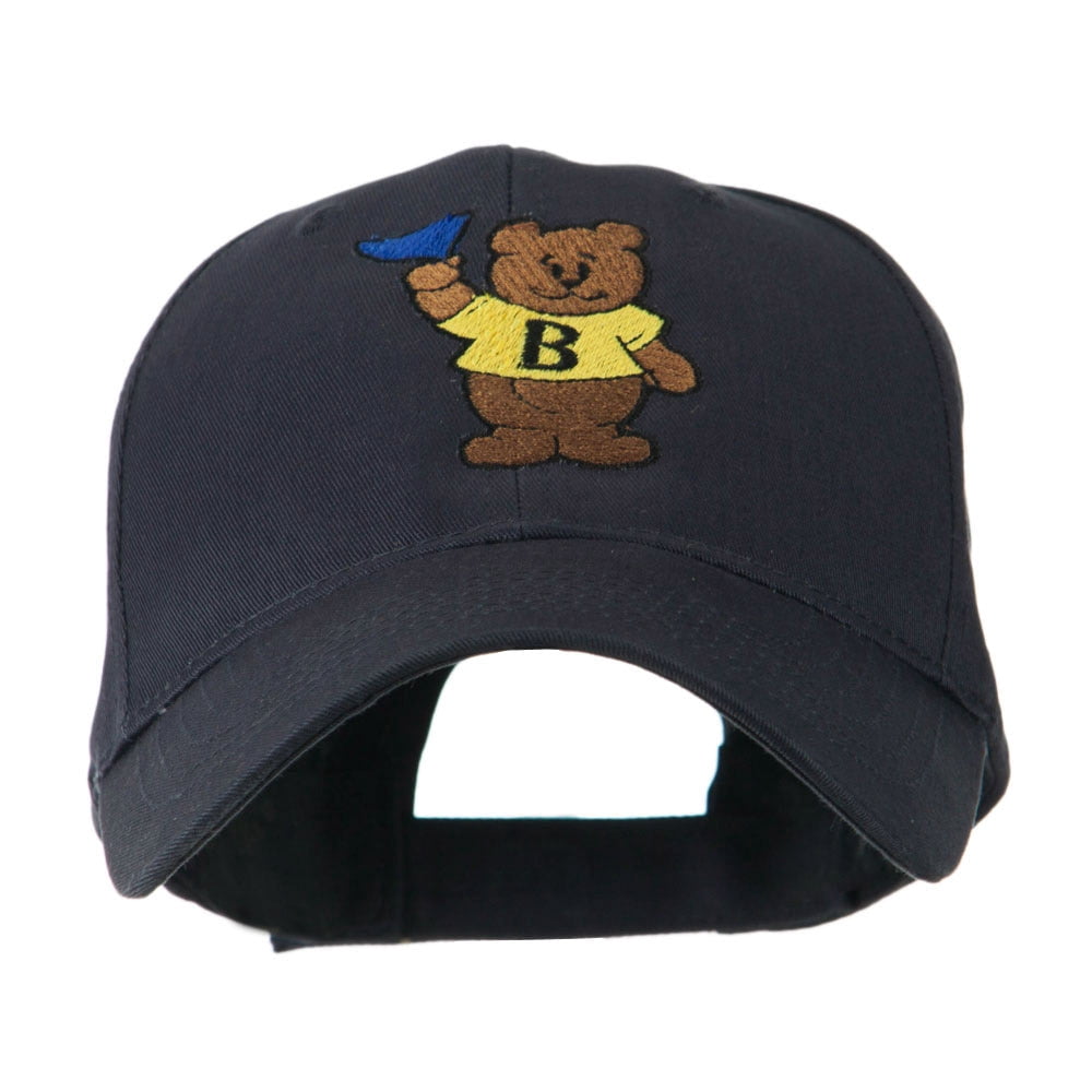 Bear with Blue Flag Mascot Embroidery Cap - Stone OSFM  display picture 3