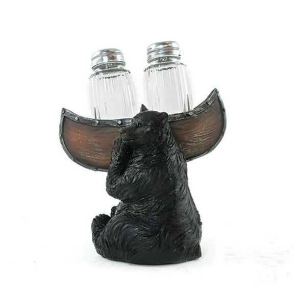 Bear with Canoe Salt and Pepper Shaker Set 5.5 Inch