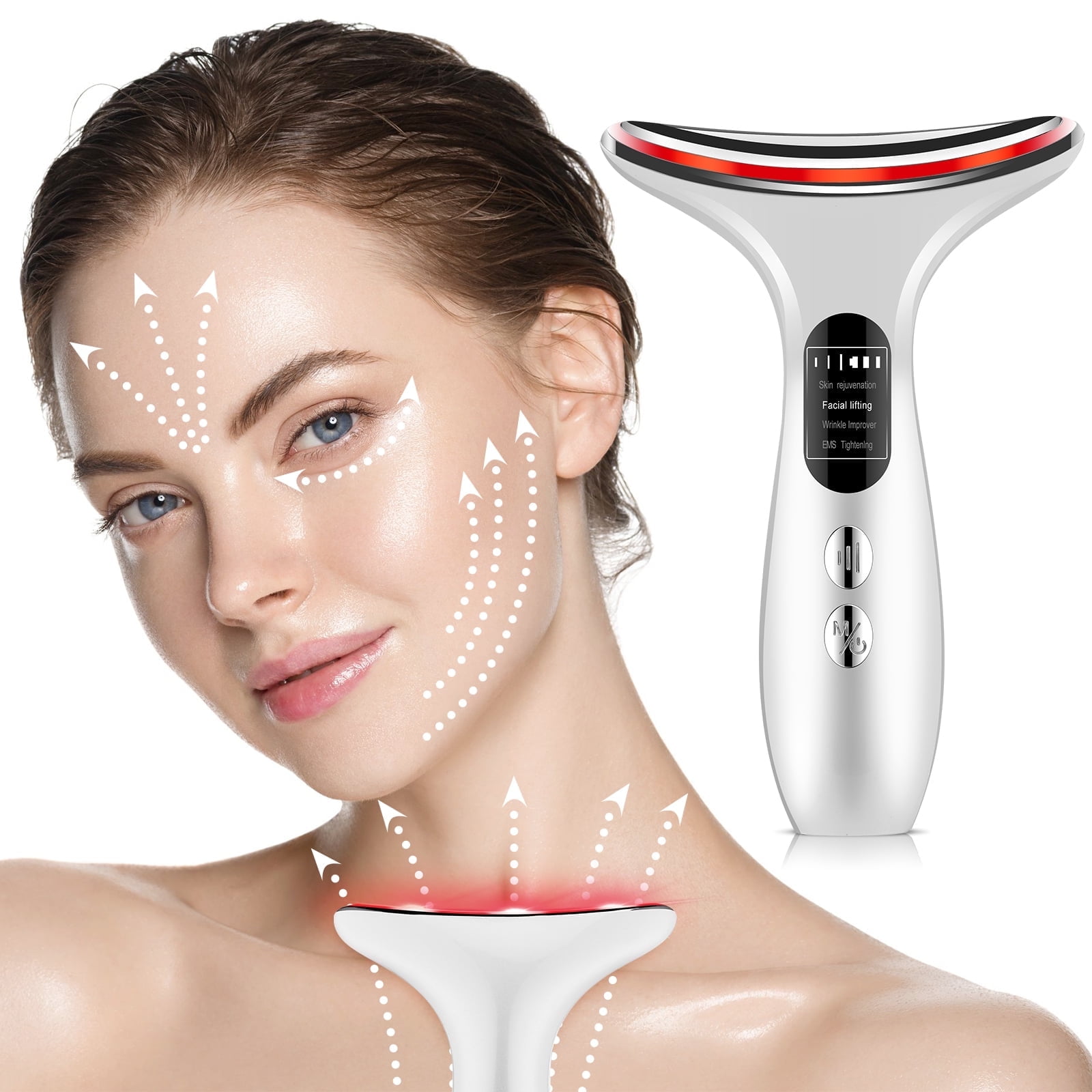 BearCris Neck Wrinkle Massager Face Beauty Device for Skin