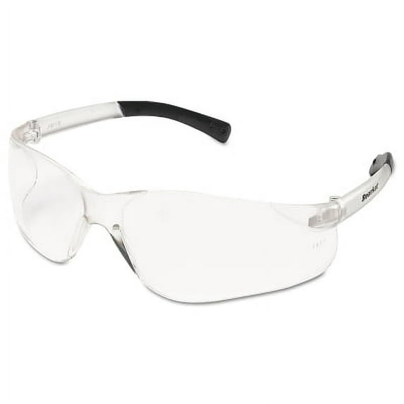 BearKat BK1 Series Safety Glasses, Indoor/Outdoor Clear Mirror Lens, Duramass Scratch-Resistant, Clear Frame | Bundle of 2 Pairs