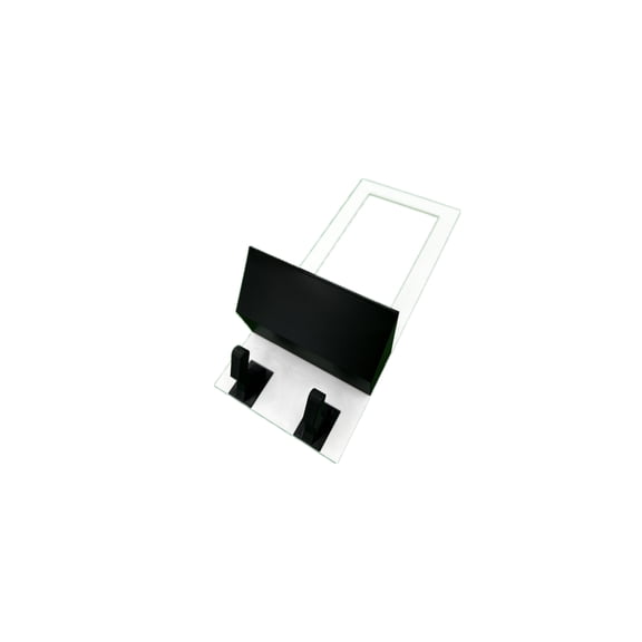 BearMar Black Key Holder Wall Mount Hooks with Shallow Shelf Tray - Key and Mail Organizer, Entryway Home Wall Shelf, No Drilling or Adhesive Required - Install behind light switch cover (1 Gang)