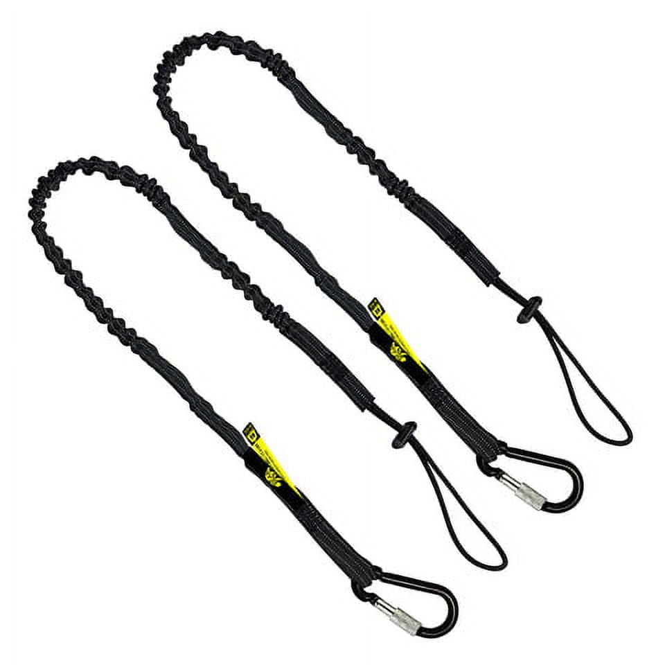 BearTOOLS 3 Foot Black Safety Lanyard 2 Pack