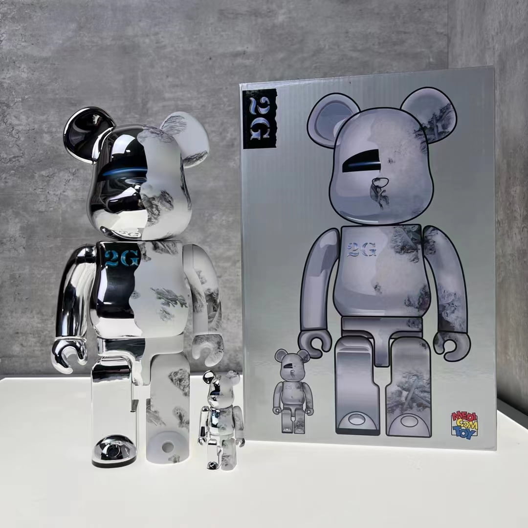 Bearbrick 400%+100% HajimeSorayama 2G Plating Robot Style 11 Bearbrick 400%+100% HajimeSorayama 2G Plating Robot Style 11