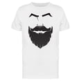 thumbnail image 1 of Beard And Mustache Icon T-Shirt Men -Image by Shutterstock, Male Large, 1 of 2