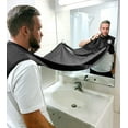 thumbnail image 1 of Beard Apron Bib Beard Trimming Apron Free Shaving Bib Hair Clippings Catcher Beard Grooming Cape Apron Non-Stick Hair Beard Apron for Men Beard & Mustache Care, Perfect Gift For Men -Black, 1 of 6