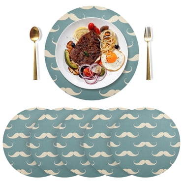 More Décor Dining Table Placemats, Washable Heat-Resistant PVC Vinyl ...