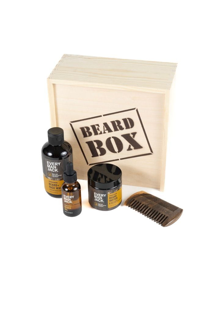 Beard Box with 4 Piece Beard Grooming Kit