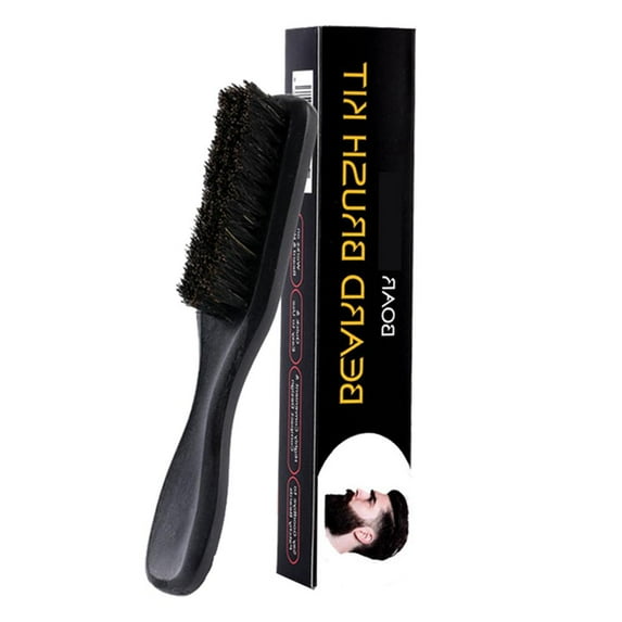 Beard Brush Hairbrush Comb Facial Hair Brush Beard Grooming Brush for Travel Black