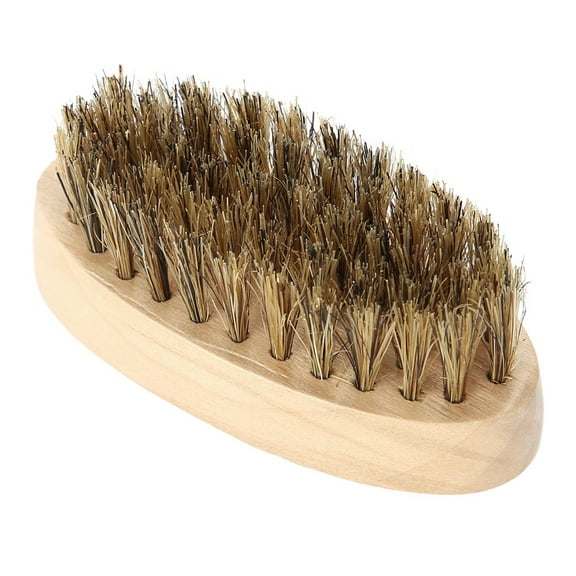 Beard Brush, Men Soft Bristle Beard Brush Mustache Comb Oval Bamboo Handle Beard Shaping Tool, Soft Beard Brush, Beard Brush Bamboo