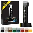 thumbnail image 1 of The Beard Club Beard Trimmer for Men - Electric Cordless Rechargeable Beard & Hair Trimmer - High Power 7000 RPM - 8 Color Guides 45 Unique Trim Lengths - Travel Lock, 1 of 4
