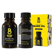 The Beard Club Sandalwood Beard Oil for Men, Castor & Sunflower Seed Oils, Moisturizing Mustache Conditioner for Dry Skin and Daily Facial Hair Care