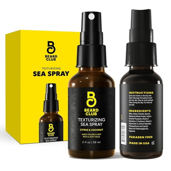 The Beard Club Sea Salt Hair Texture Spray, Styling Spray for Volume and Definition, All Hair Types, Men and Women