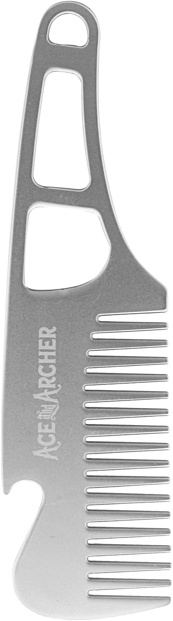 Beard Comb, Metal Revolver StyleTravelSize Men's Grooming Tool