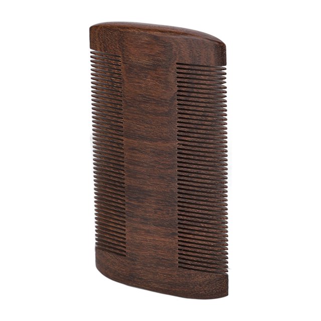 Beard Comb Professional Black Sandalwood Double Sided Fine Teeth Lice