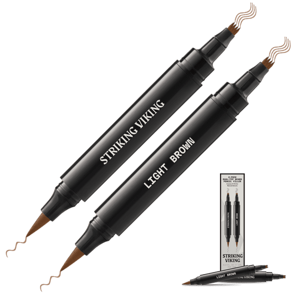 Beard Filler Pen - Dual Tip (2-pack) - Light Brown