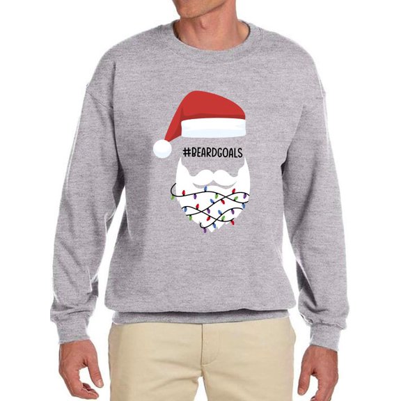 Beard Goals Santa Christmas Sweatshirt Men -Smartprints Designs, Male Small