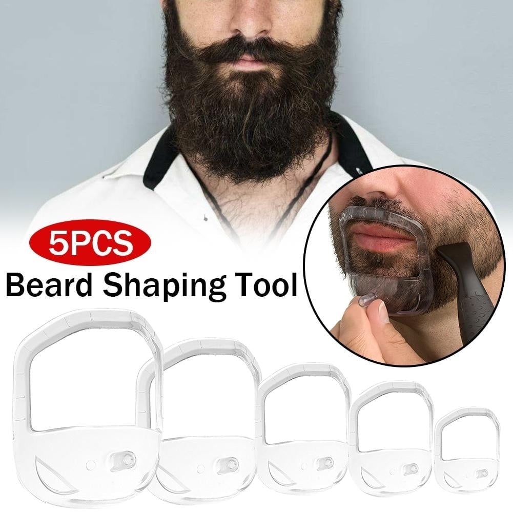 BTBXMO 5 Pcs Beard or Goatee Shaving Template,Beard Trimming Tool