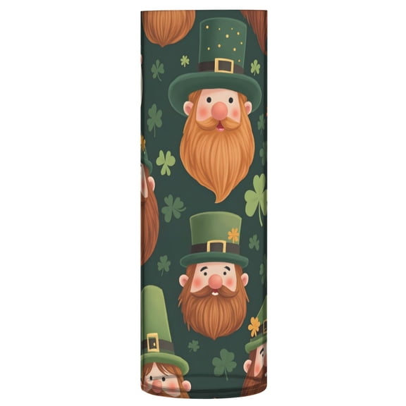 Beard Green Elf Pattern Vase Flower Vase Clear Unbreakable Plastic Tall Decorative 11.8in