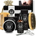 thumbnail image 1 of Beard Grooming Kit - Beard Growth Kit with Beard Oil Growth, Beard Balm, Beard Comb, Beard Brush, Beard Kit Mens Gifts for Birthday Husband Boyfriend Dad Brother, 1 of 9