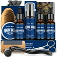 thumbnail image 1 of Beard Growth Kit - Beard Kit with Beard Roller, Beard Growth Oil, Beard Wash, Beard Balm, Beard Brush, Comb, Shaving Scissors, Bag, eBook, Birthday Gifts for Father Boyfriends Dad Men Him, 1 of 7