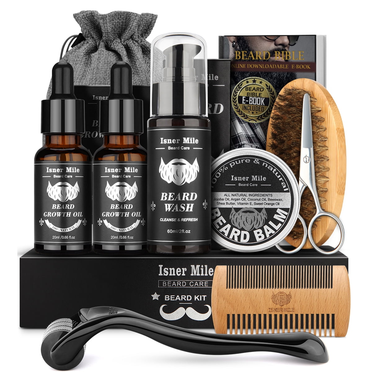Beard Growth Kit Beard Kit with Beard Roller, Beard Growth Oil, Beard