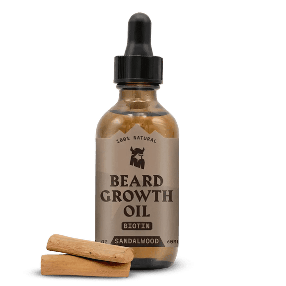 Striking Viking beard growth oil men biotin sandalwood thickening serum hair growth oil 1 fl oz
