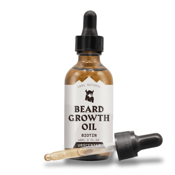Striking Viking Beard Growth Oil 2 oz Biotin Argan Jojoba Unscented Beard Serum Men Beard Care