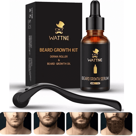 Beard Growth for Men, Beard Growth Kit for Men with Beard Roller,Christmas Gifts for Him Boyfriend Husband