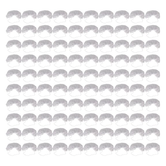 Beard Guard, 100pcs Beard Guards Dispoable Nylon Elastic Breathable Latex Fr-ee Beard Protector Nets for Man (white)