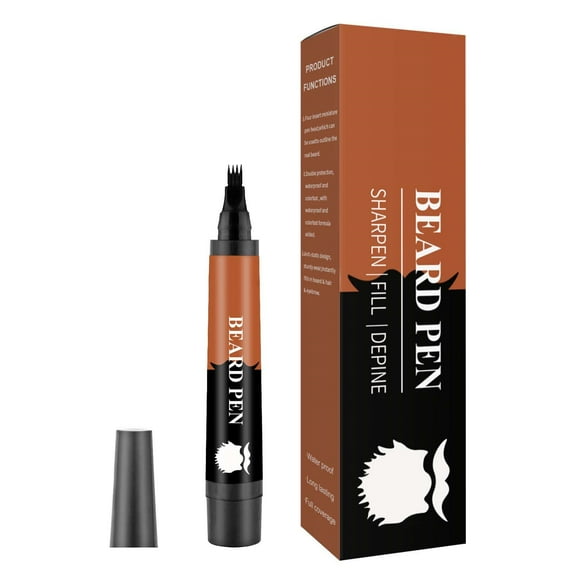 Beard & Hair Building Pen Set, Black, 1 Set - Pencil Filler Beard Pen with Brush Beard Shape Creating Natural Looking Beard Natural and Long Lastin 1Ml, Easter Mother'S Day Gift Makeup Organizers