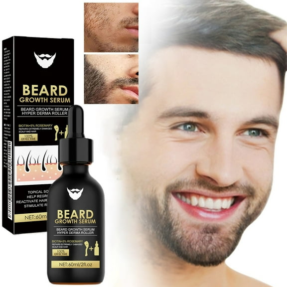 Beard and Hair Grōwth Kit - Hair & Beard Care, Black Beard Oil, Precise Application, Thicker Beard & Hair, Holiday Gift, Christmas, Thanksgiving, Adults, 2.0 fl oz Bottle