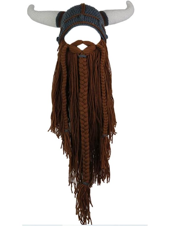 Beard Hats Funny Beanie Hat Handmade Knit Wig Hat Beard Facemask