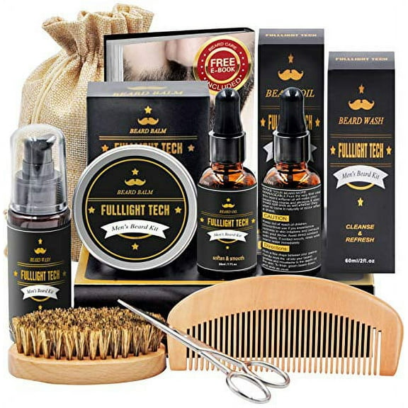 Beard Kit for Men Grooming & Care W/Beard Wash/Shampoo,2 Packs Beard Growth Kit by XIKEZAN