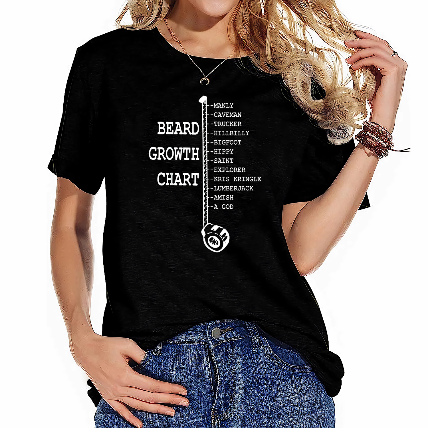 Beard Length Shirt - Beard Ruler Shirt - Beard Guide Shirt - Walmart.com