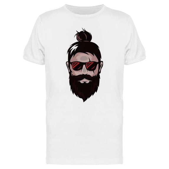 Beard Man Head T-Shirt Men -Image by Shutterstock, Male 3X-Large