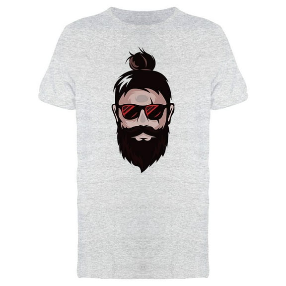 Beard Man Head T-Shirt Men -Image by Shutterstock, Male 3X-Large