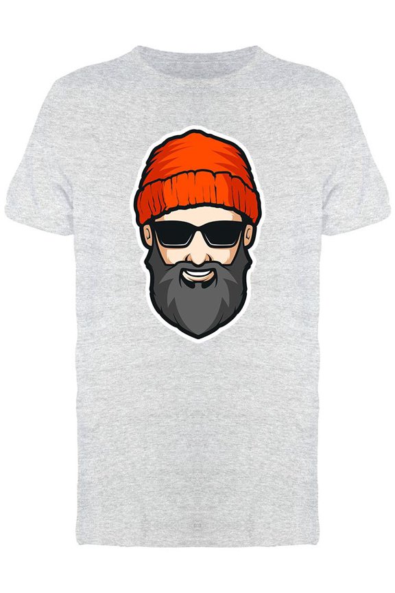 Beard Man With Glasses T-Shirt Men -Image by Shutterstock, Male Large