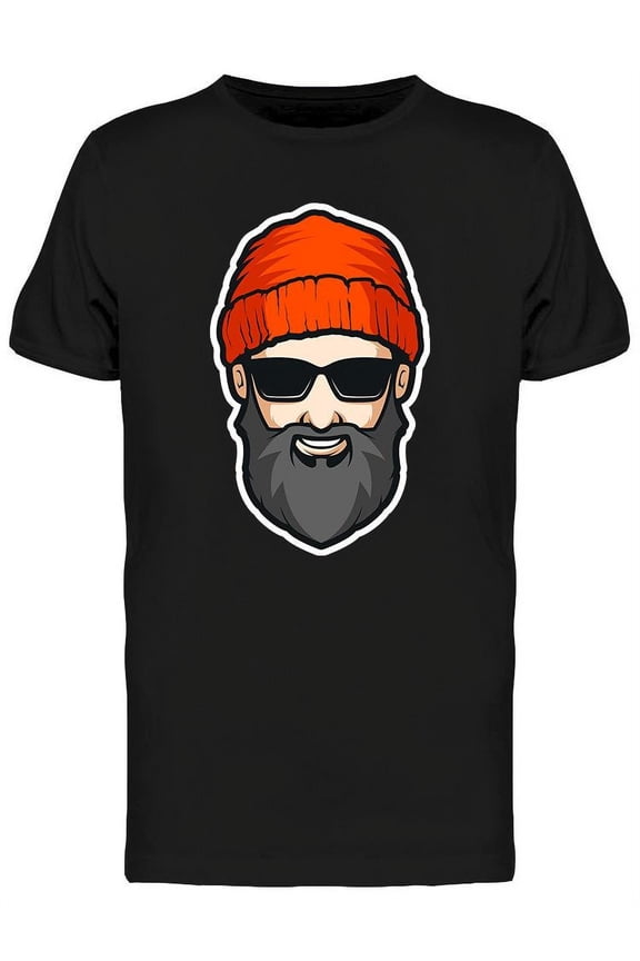 Beard Man With Glasses T-Shirt Men -Image by Shutterstock, Male Medium