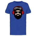 thumbnail image 1 of Beard Man With Headphones T-Shirt Men -Image by Shutterstock, Male Large, 1 of 2