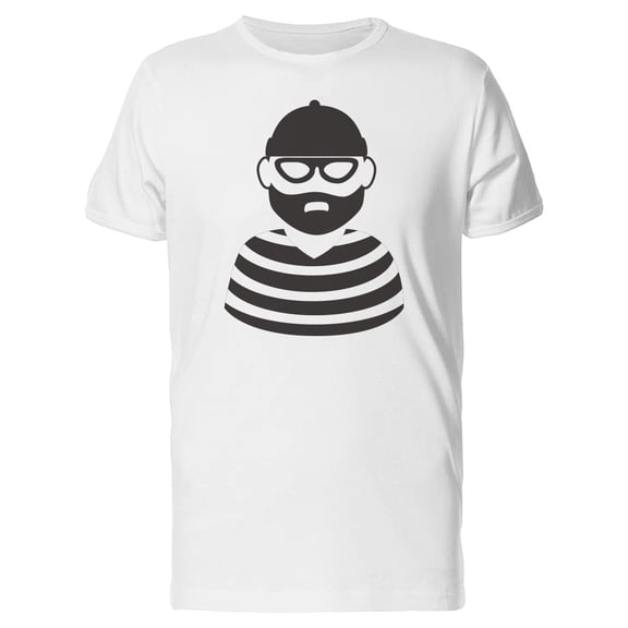 Beard Mask Hat Thief T-Shirt Men -Image by Shutterstock, Male x-Large