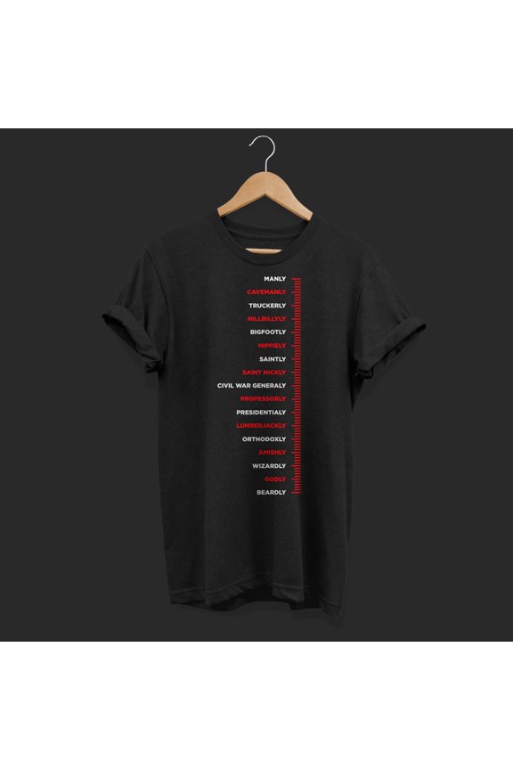 Beard Measure Growth Chart Funny Vintage Style Bearded Gift T-Shirt, Cool Beards Costume TShirt, Dad Long Beards Man Mustache Shirts Present