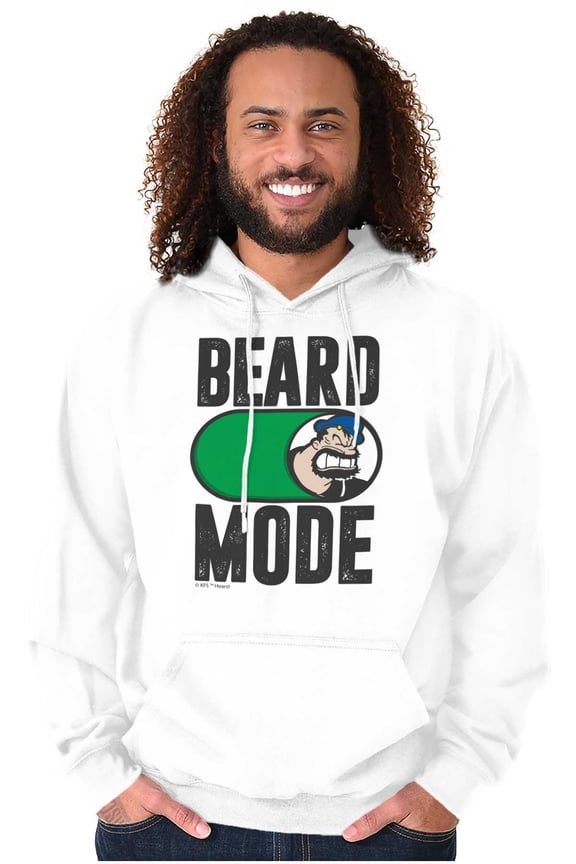 Beard Mode On Bluto Funny Bearded Hoodie Hooded Sweatshirt Men Brisco Brands M