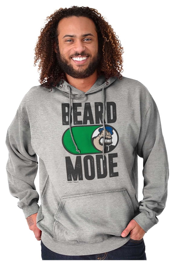 Beard Mode On Bluto Funny Bearded Hoodie Hooded Sweatshirt Men Brisco Brands S