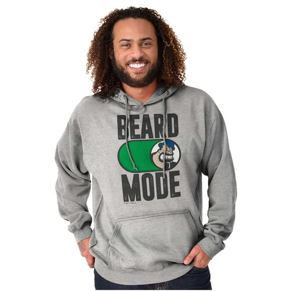 Beard Mode On Bluto Funny Bearded Hoodie Hooded Sweatshirt Men Brisco Brands S