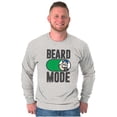 thumbnail image 1 of Beard Mode On Bluto Funny Bearded Men's Long Sleeve Tee T Shirt Brisco Brands S, 1 of 6